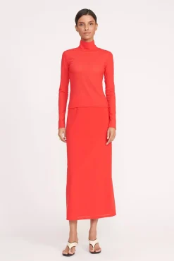 Tops<STAUD HELVIN TOP  RED ROSE REDROSE