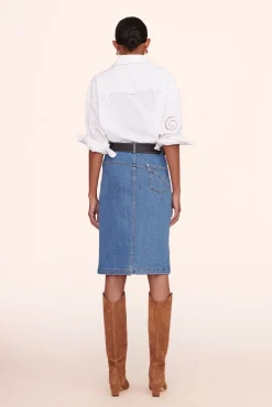 Denim<STAUD HUDSON SKIRT  MEDIUM WASH MEDIUMWASH