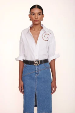 Denim<STAUD HUDSON SKIRT  MEDIUM WASH MEDIUMWASH