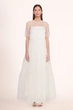 STAUD Bride|Dresses<STAUD HYACINTH DRESS   WHITE