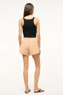 Spring Suiting|Essentials<STAUD IBISCO CROPPED TANK   BLACK