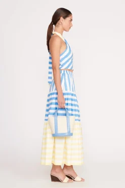 Poplin Shop|Skirts<STAUD IDALINO SKIRT  BUTTERCUP SEASHORE STRIPE BUTTERCUPSEASHORESTRIPE