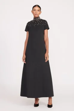 Dresses<STAUD ILANA DRESS BLACK SILVER BLACKSILVER