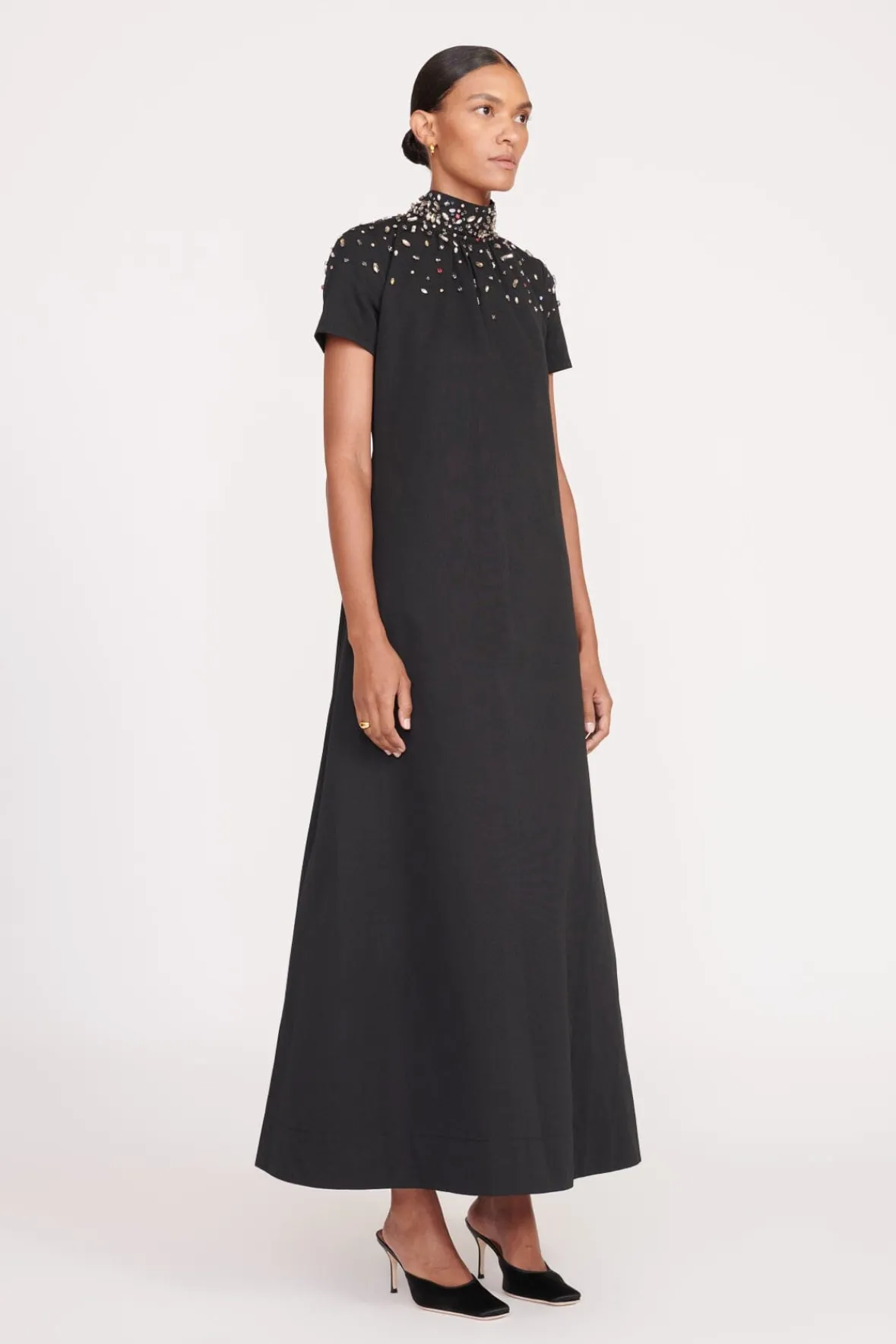 Dresses<STAUD ILANA DRESS BLACK SILVER BLACKSILVER