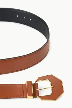 Belts<STAUD INLAY BUCKLE BELT   TAN