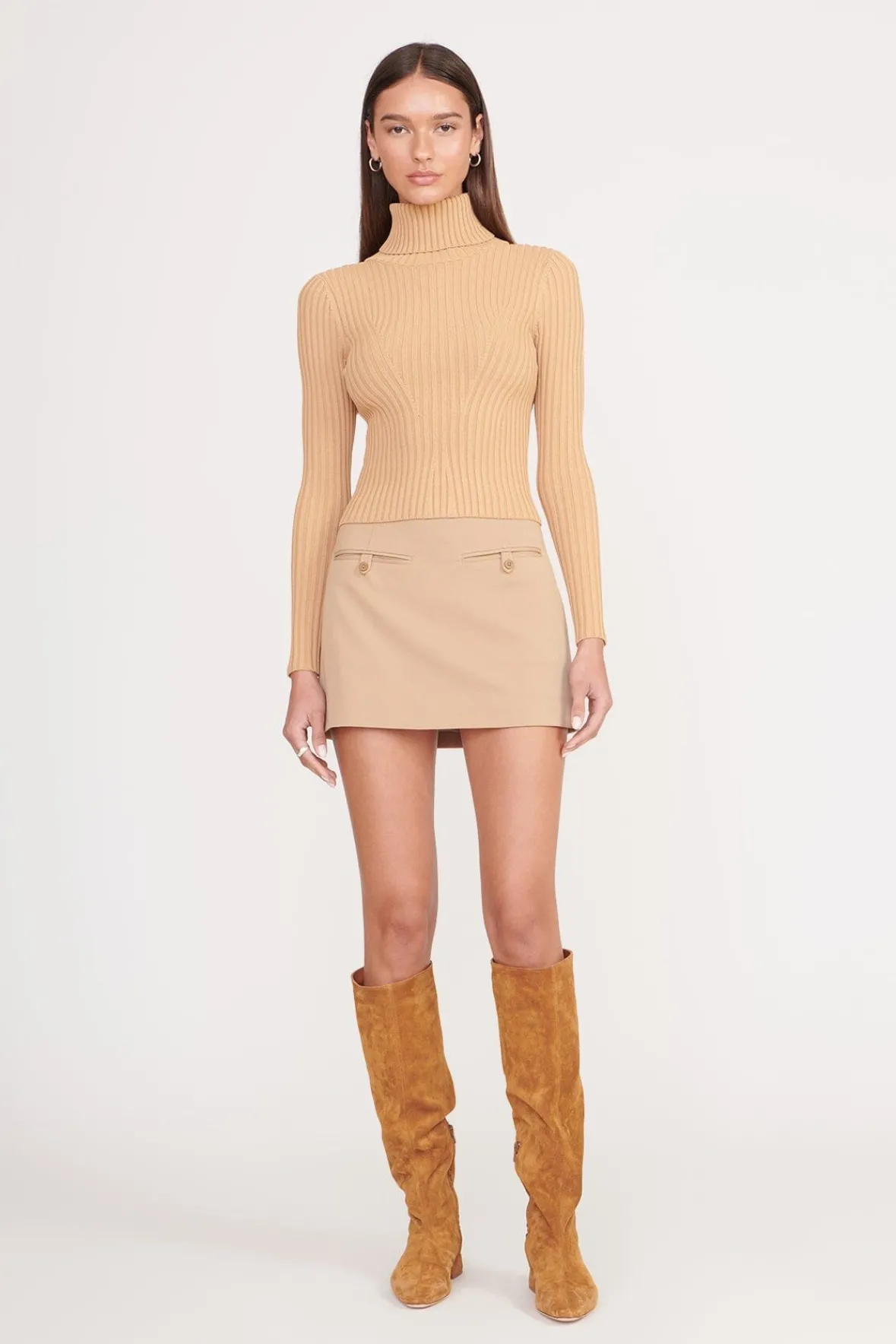 Essentials|Tops<STAUD JACE TOP CAMEL