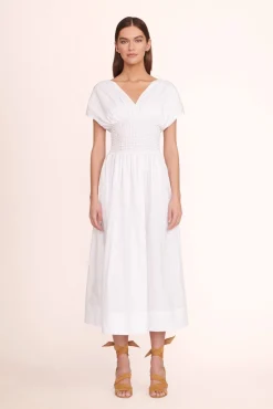 Poplin Shop<STAUD JACKSON DRESS   WHITE