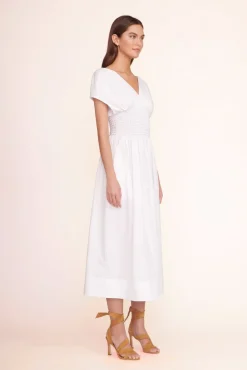 Poplin Shop<STAUD JACKSON DRESS   WHITE
