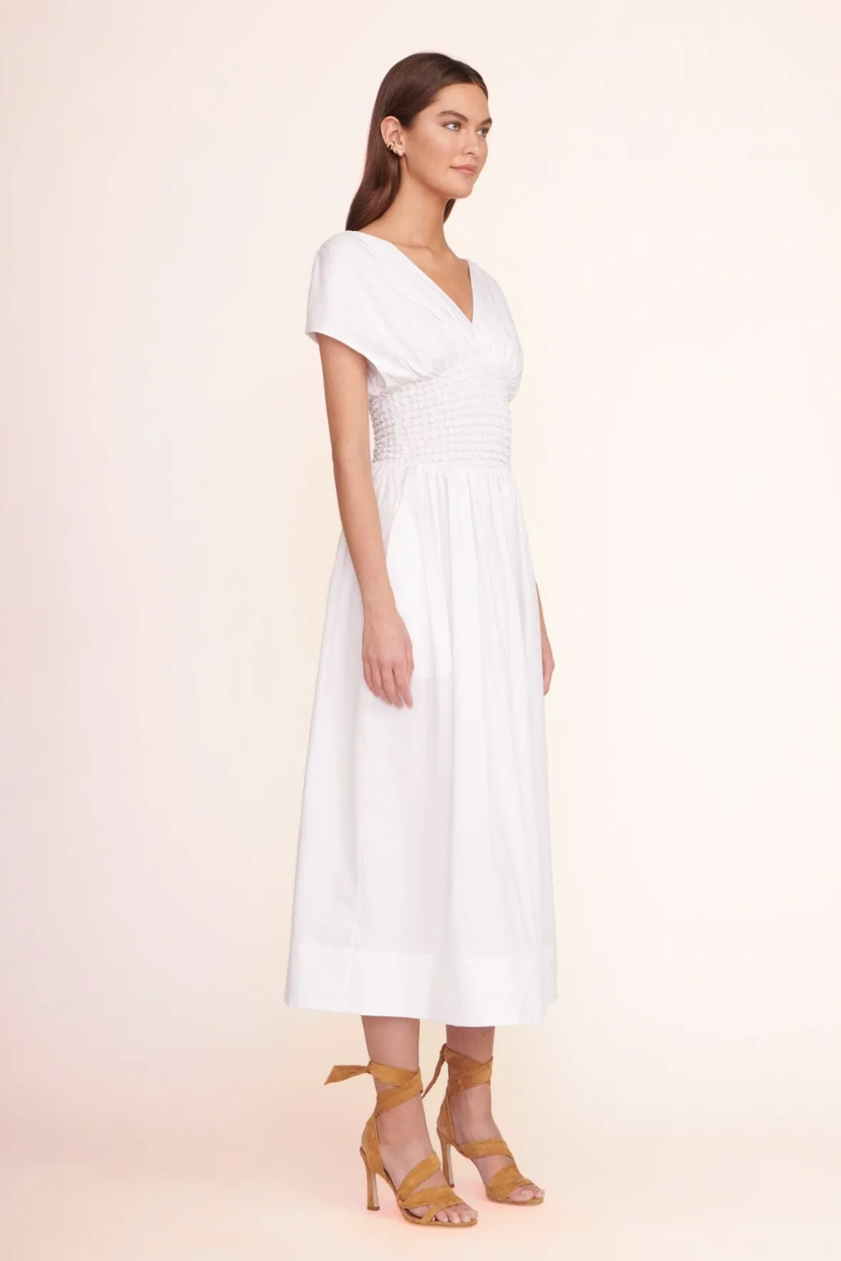 Poplin Shop<STAUD JACKSON DRESS WHITE