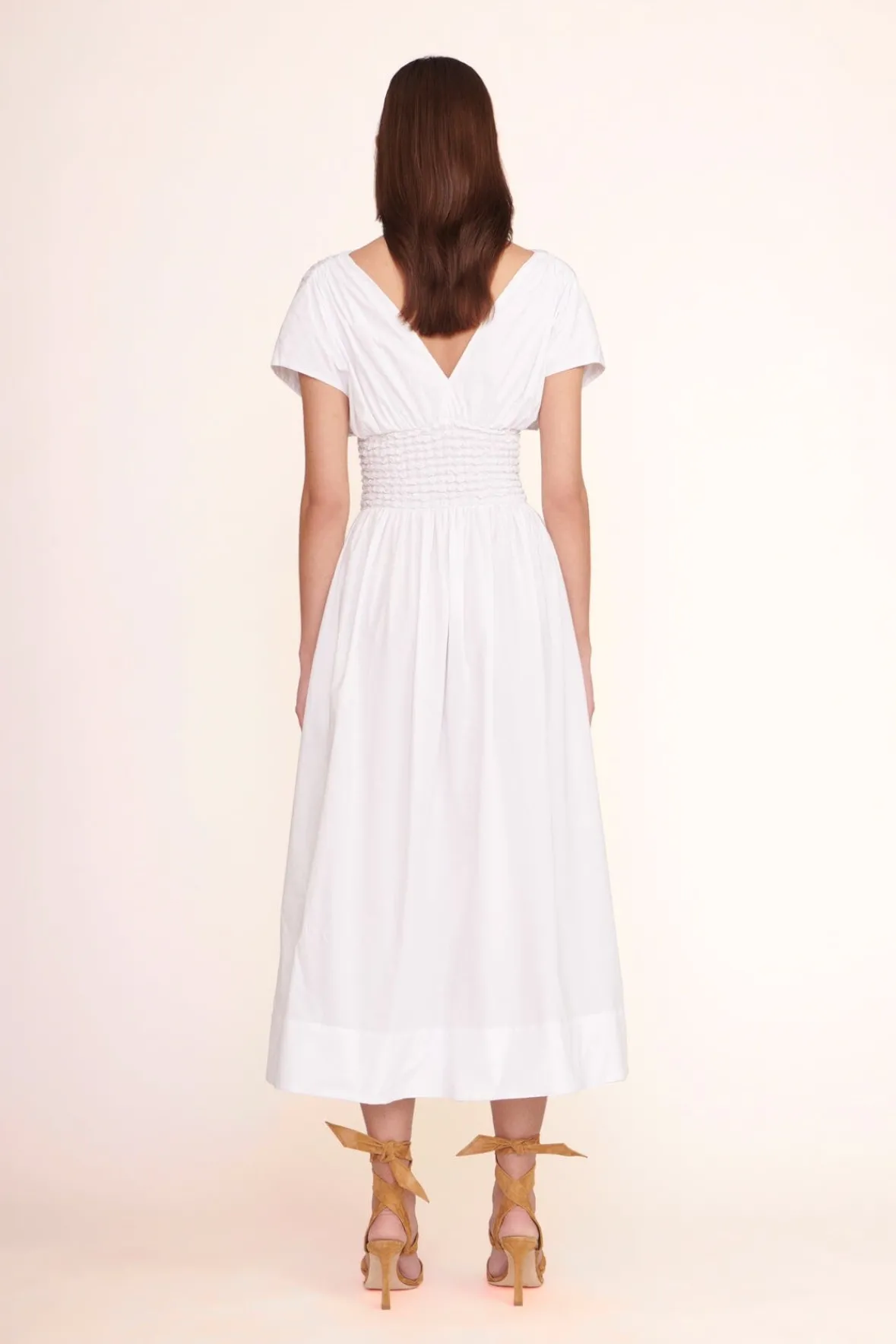 Poplin Shop<STAUD JACKSON DRESS WHITE