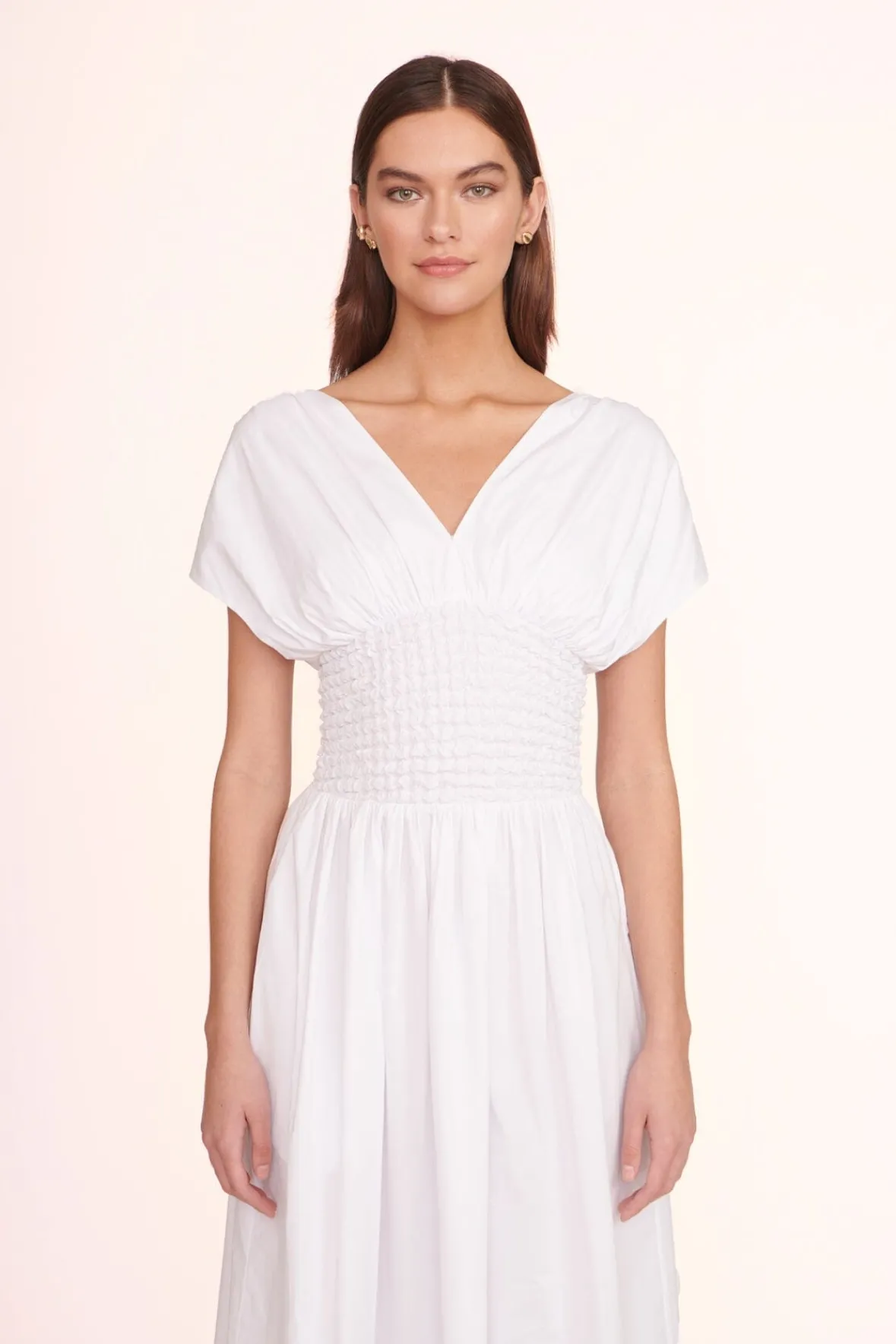 Poplin Shop<STAUD JACKSON DRESS WHITE