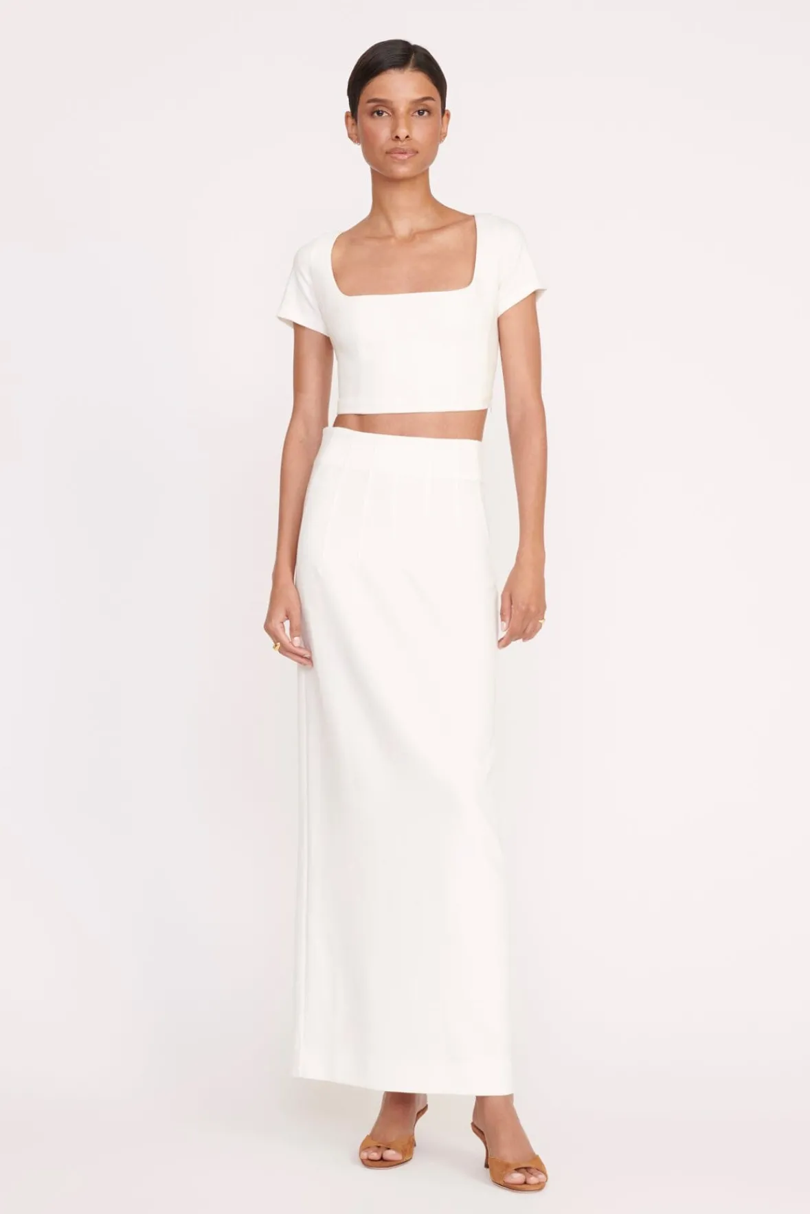 Skirts<STAUD JEREMIAH SKIRT IVORY