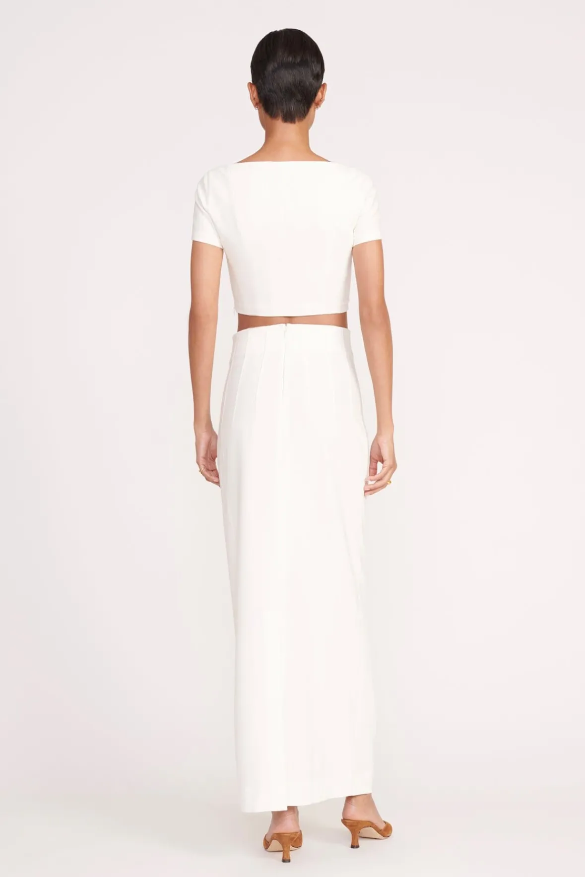 Skirts<STAUD JEREMIAH SKIRT IVORY