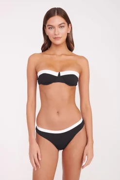 Bikinis<STAUD JO BALCONETTE BIKINI TOP BLACK WHITE BLACKWHITE