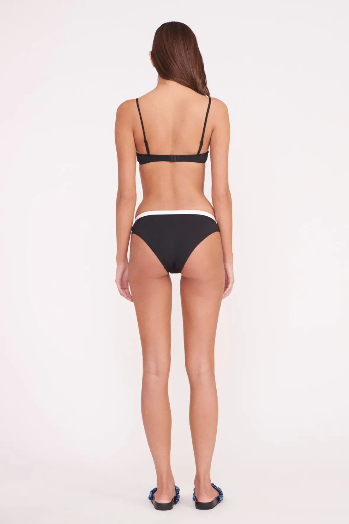 Bikinis<STAUD JO BALCONETTE BIKINI TOP BLACK WHITE BLACKWHITE