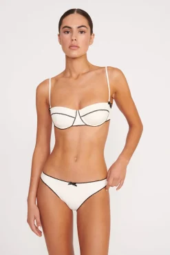 Bikinis<STAUD JO BALCONETTE BIKINI TOP IVORY BLACK IVORYBLACK