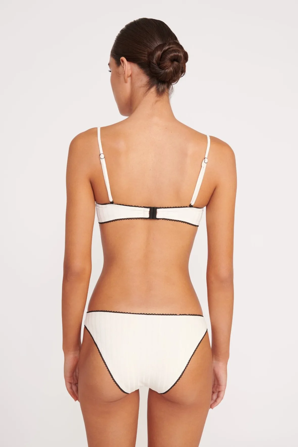 Bikinis<STAUD JO BALCONETTE BIKINI TOP IVORY BLACK IVORYBLACK