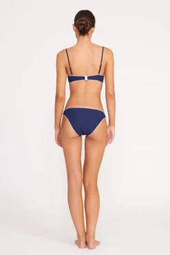 Bikinis<STAUD JO BALCONETTE BIKINI TOP NAVY WHITE NAVYWHITE