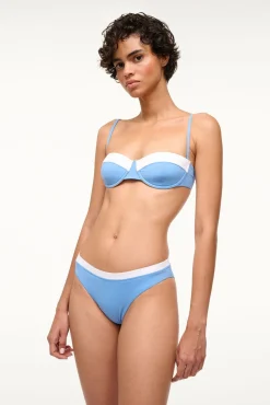 Bikinis<STAUD JO BALCONETTE BIKINI TOP AZURE WHITE AZUREWHITE