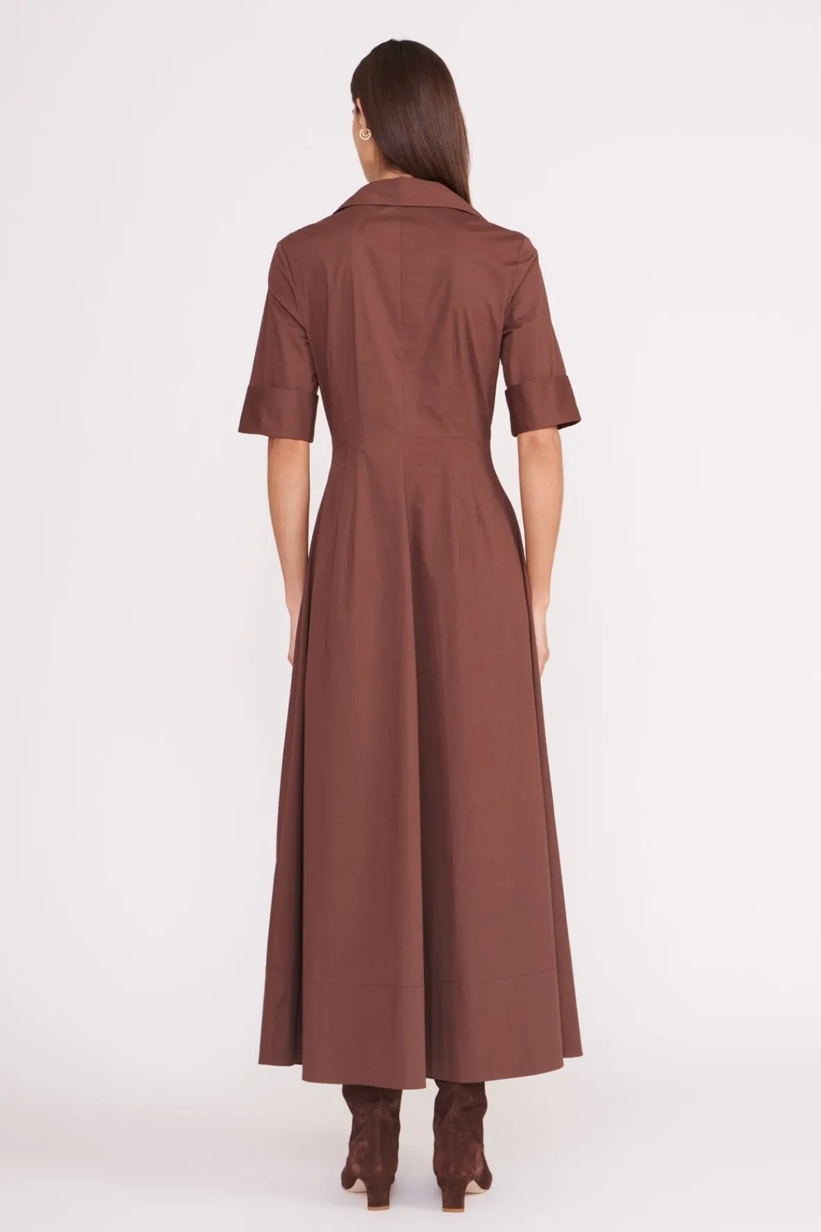 Poplin Shop<STAUD JOAN MAXI DRESS MAHOGANY
