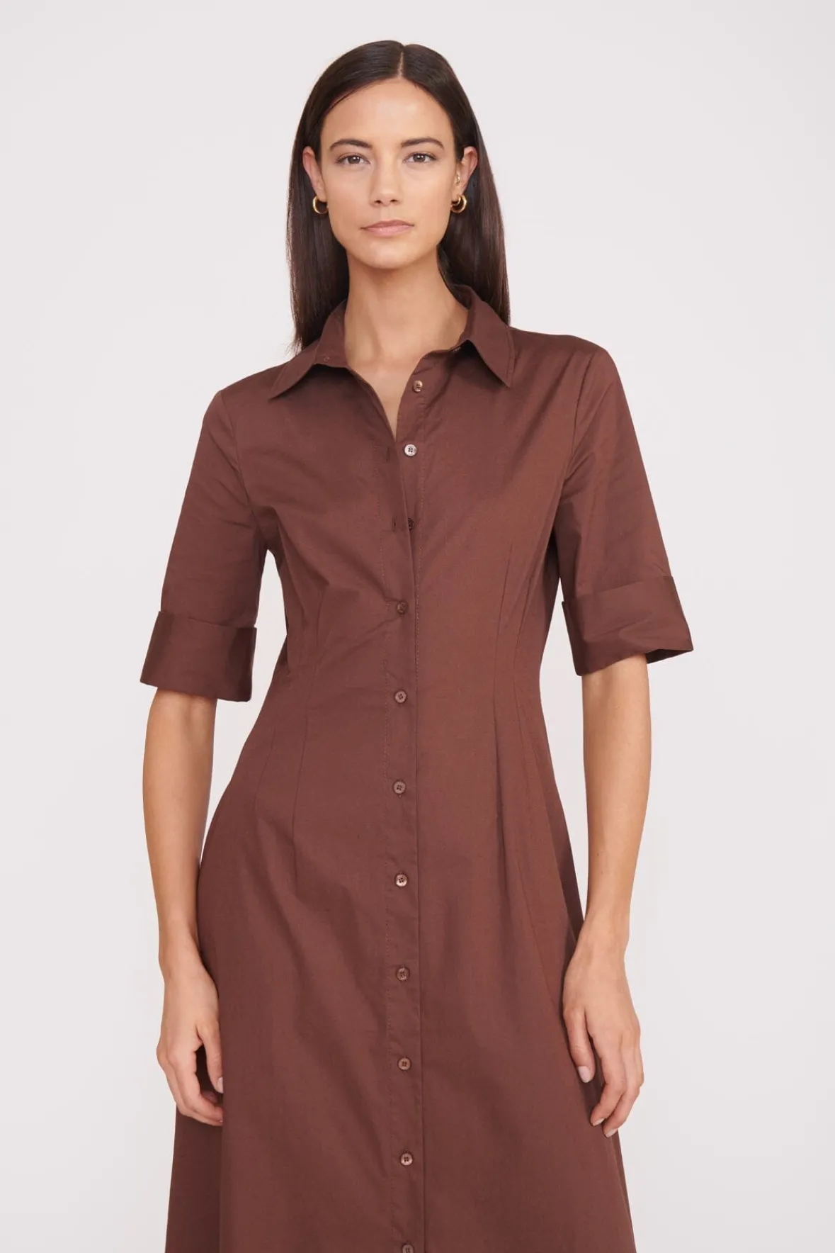 Poplin Shop<STAUD JOAN MAXI DRESS MAHOGANY