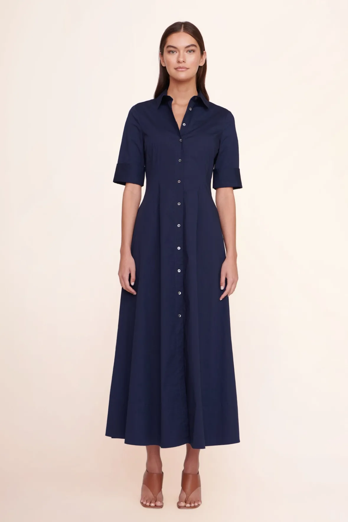 Poplin Shop|Dresses<STAUD JOAN MAXI DRESS NAVY