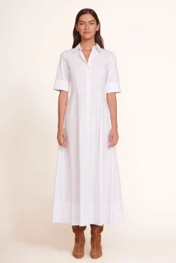 Poplin Shop|Dresses<STAUD JOAN MAXI DRESS   WHITE