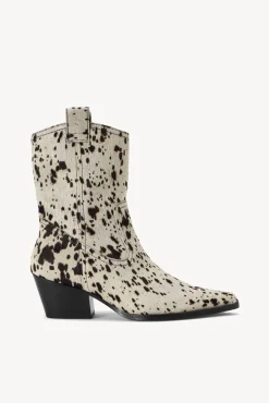 The Boot Shop|Boots<STAUD JUNE BOOT  BLACK WHITE HAIRCALF BLACKWHITEHAIRCALF