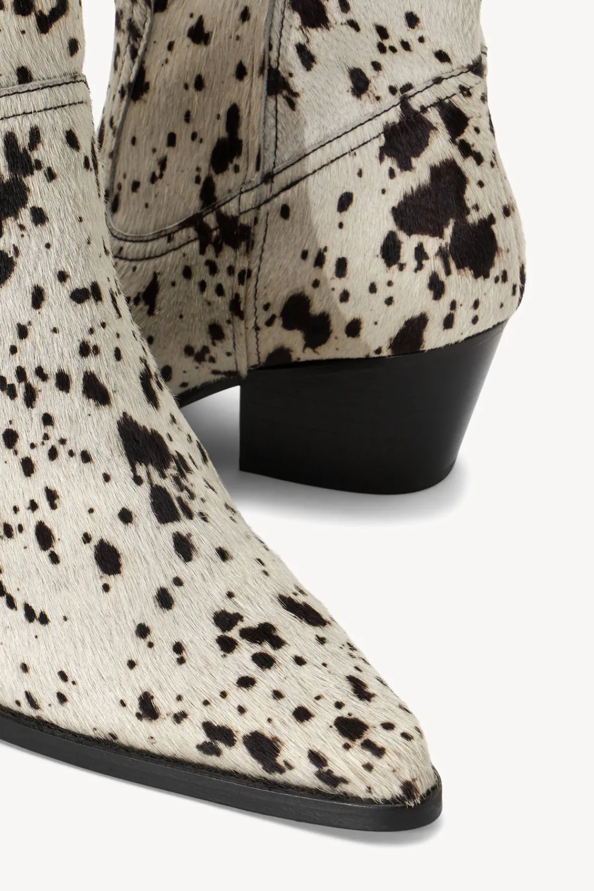 The Boot Shop|Boots<STAUD JUNE BOOT BLACK WHITE HAIRCALF BLACKWHITEHAIRCALF