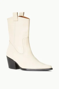 Boots<STAUD JUNE BOOT   CREAM