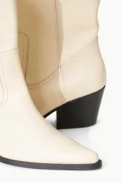 Boots<STAUD JUNE BOOT   CREAM