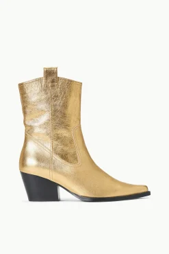 Boots<STAUD JUNE BOOT   GOLD
