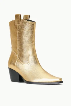 Boots<STAUD JUNE BOOT   GOLD