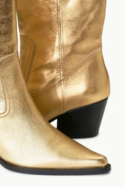Boots<STAUD JUNE BOOT   GOLD