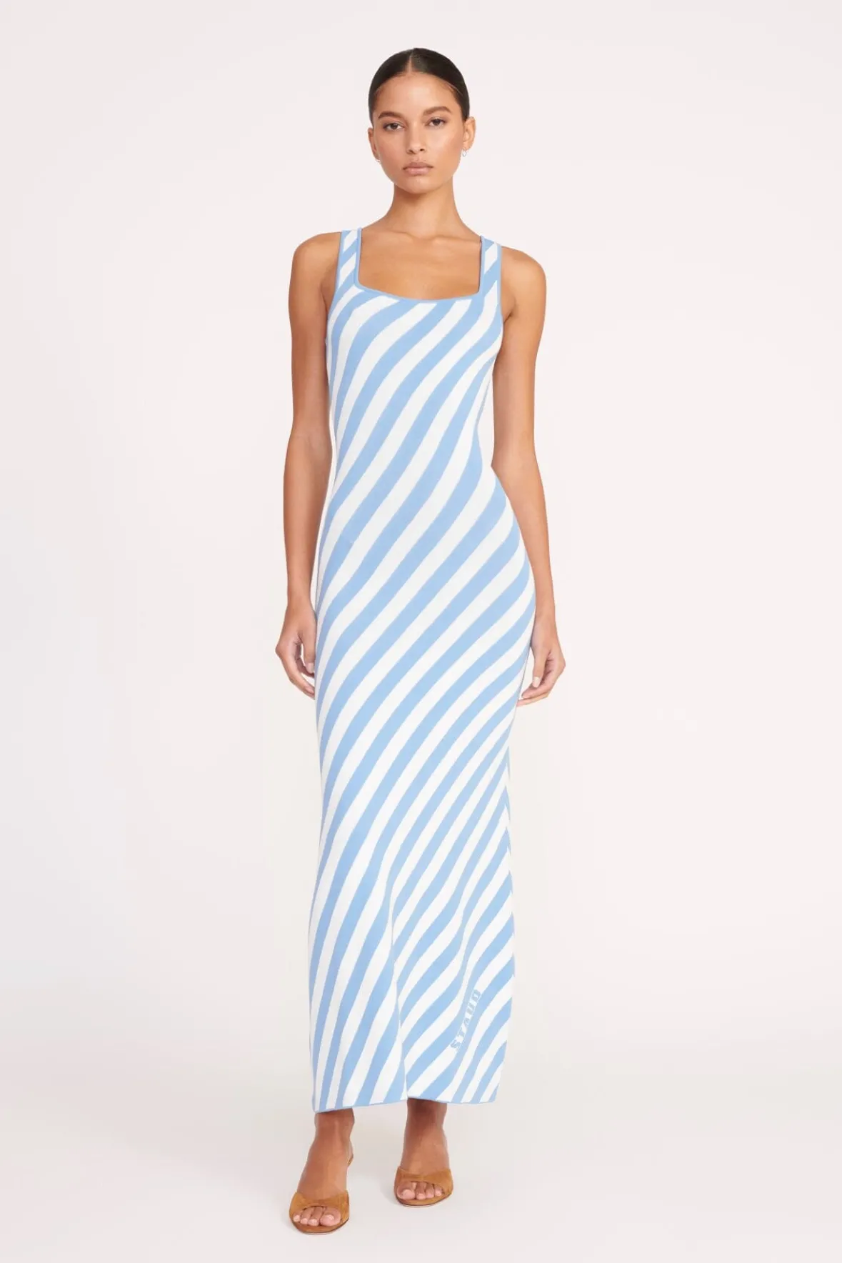 Dresses<STAUD KATIE DRESS BLUE SEASHORE STRIPE BLUESEASHORESTRIPE
