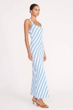 Dresses<STAUD KATIE DRESS  BLUE SEASHORE STRIPE BLUESEASHORESTRIPE