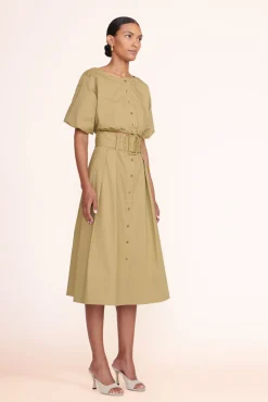 Poplin Shop<STAUD KINGSLEY SKIRT KHAKI