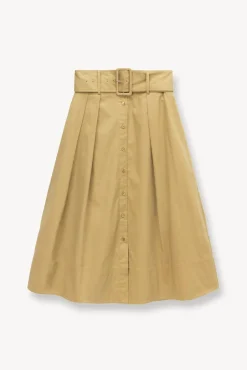 Poplin Shop<STAUD KINGSLEY SKIRT KHAKI