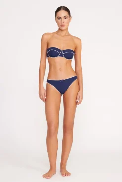 Bikinis<STAUD KIT BIKINI BOTTOM  NAVY WHITE NAVYWHITE