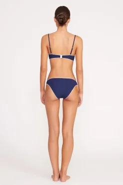 Bikinis<STAUD KIT BIKINI BOTTOM NAVY WHITE NAVYWHITE