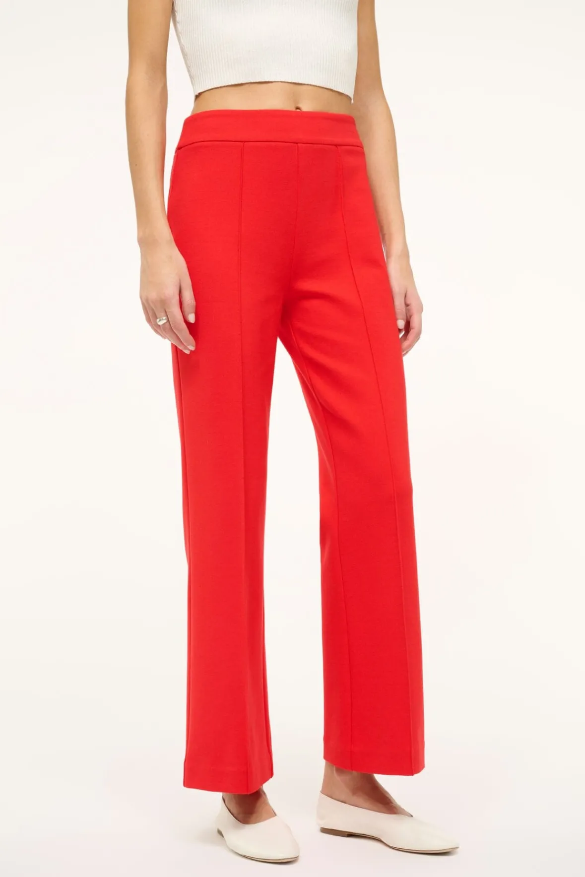 Essentials|Pants & Shorts<STAUD KNACK PANT RED ROSE REDROSE