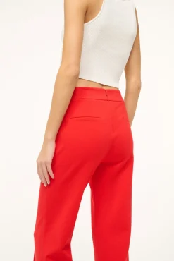 Essentials|Pants & Shorts<STAUD KNACK PANT RED ROSE REDROSE