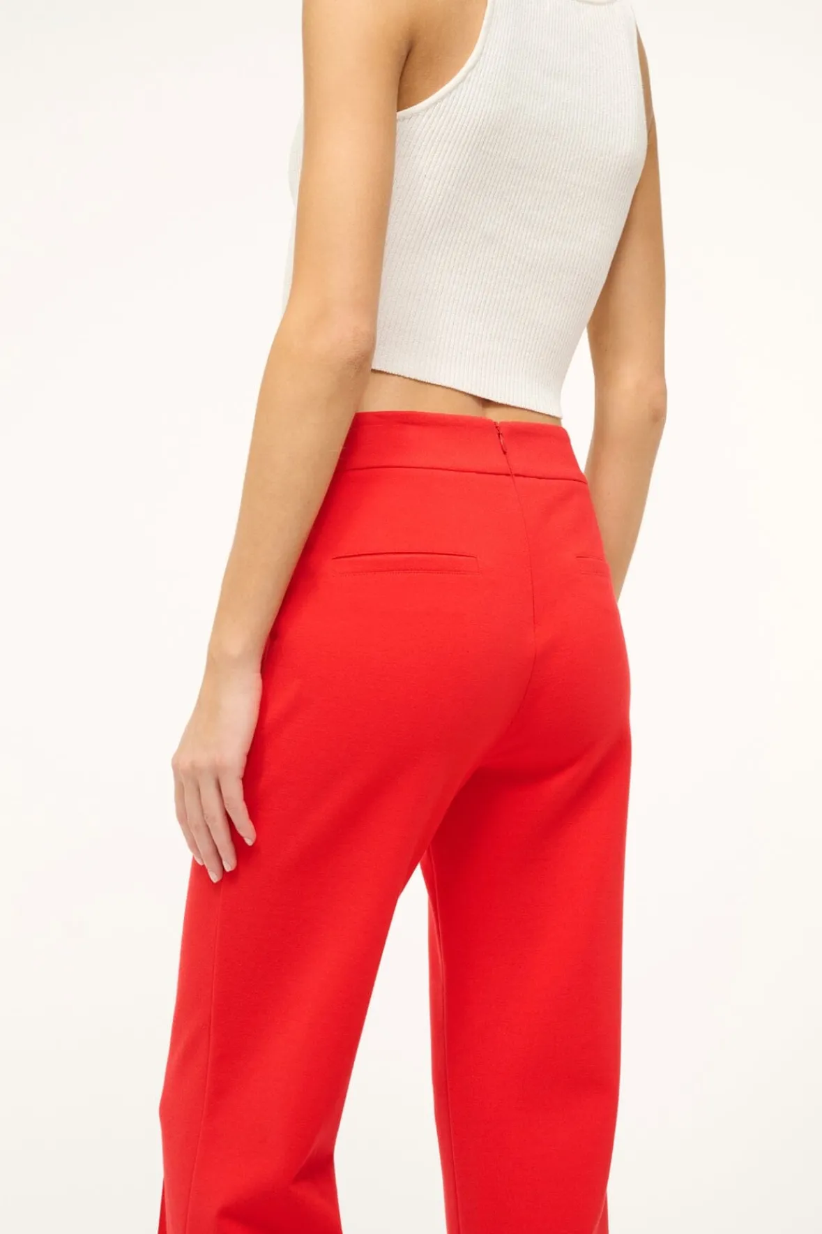 Essentials|Pants & Shorts<STAUD KNACK PANT RED ROSE REDROSE