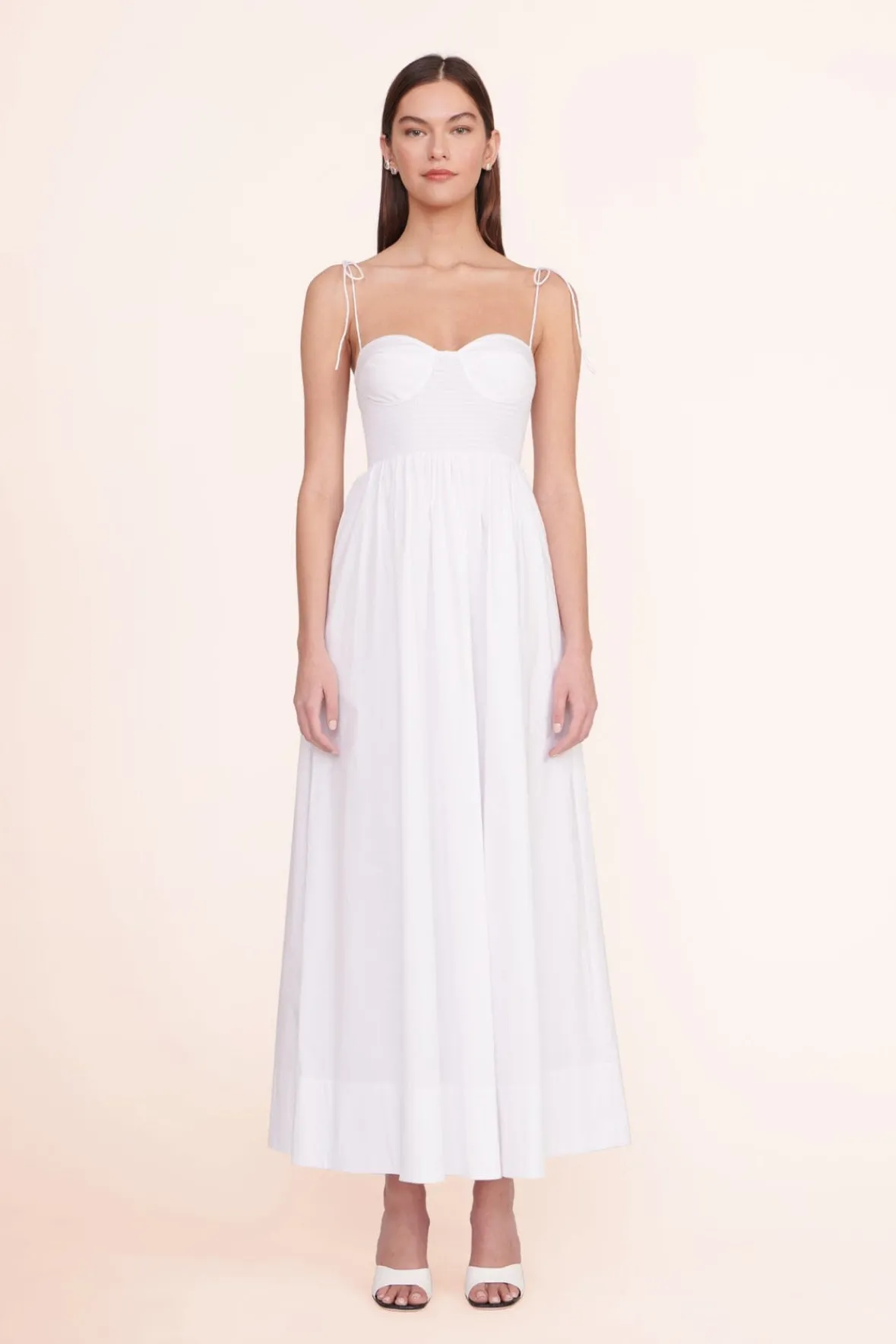 Poplin Shop|Dresses<STAUD LANDRY DRESS WHITE