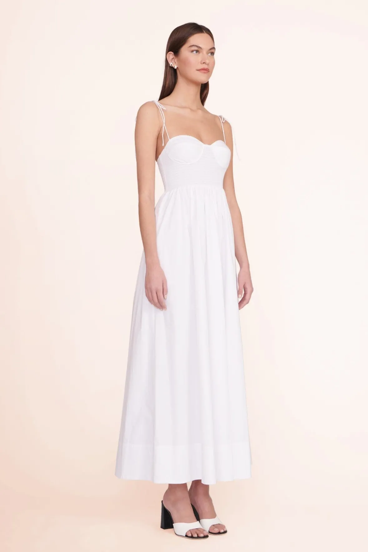 Poplin Shop|Dresses<STAUD LANDRY DRESS WHITE