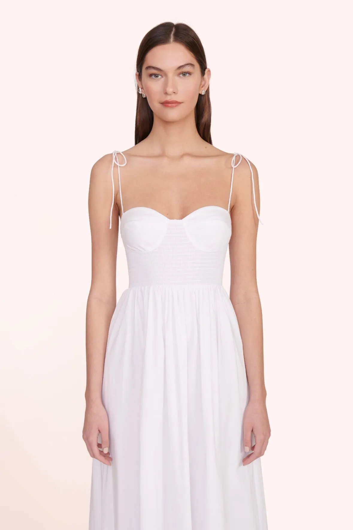 Poplin Shop|Dresses<STAUD LANDRY DRESS WHITE
