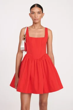 Best Sellers<STAUD LANDSCAPE DRESS   POINSETTIA