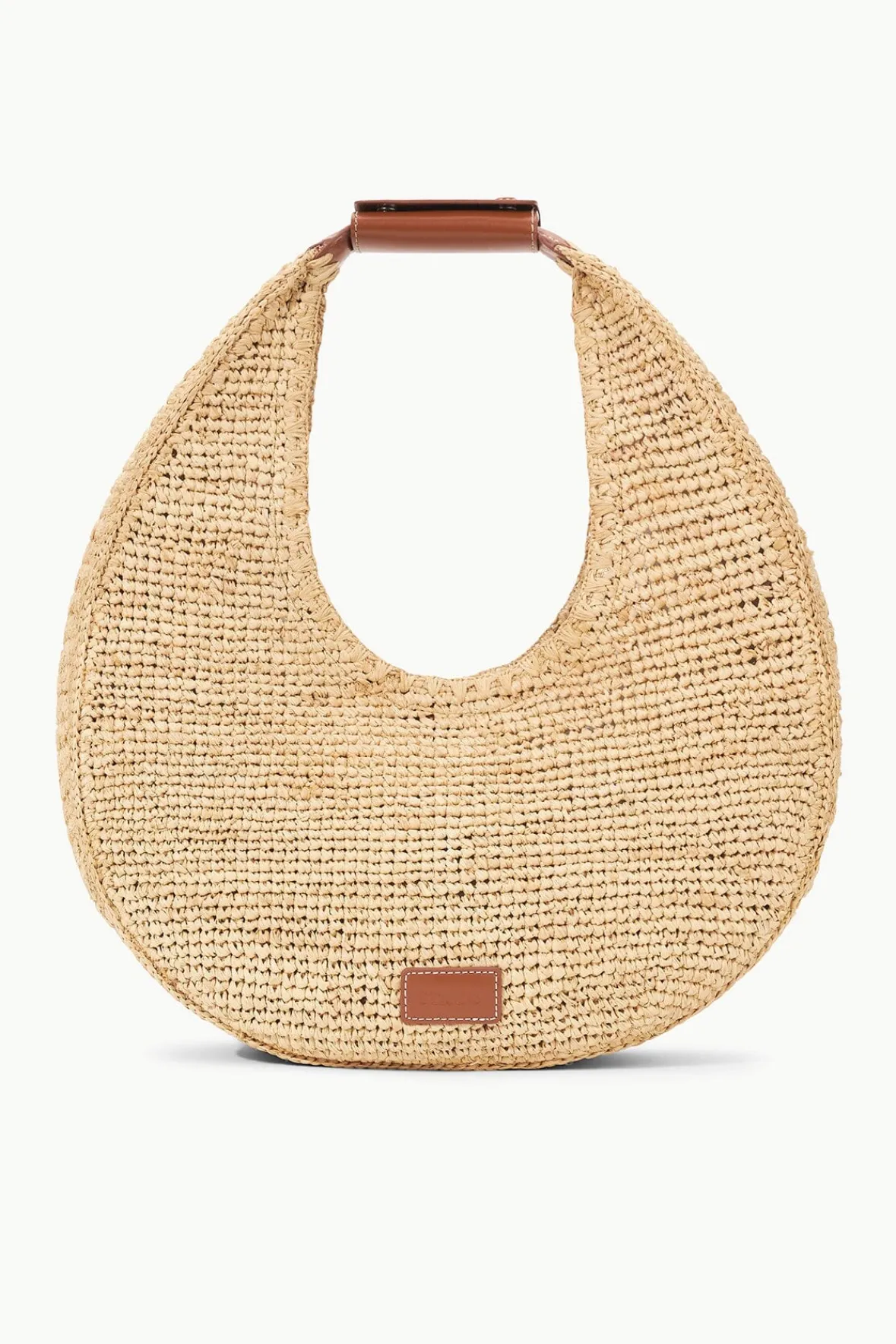 Moon|Totes<STAUD LARGE RAFFIA MOON BAG NATURAL RAFFIA NATURALTAN