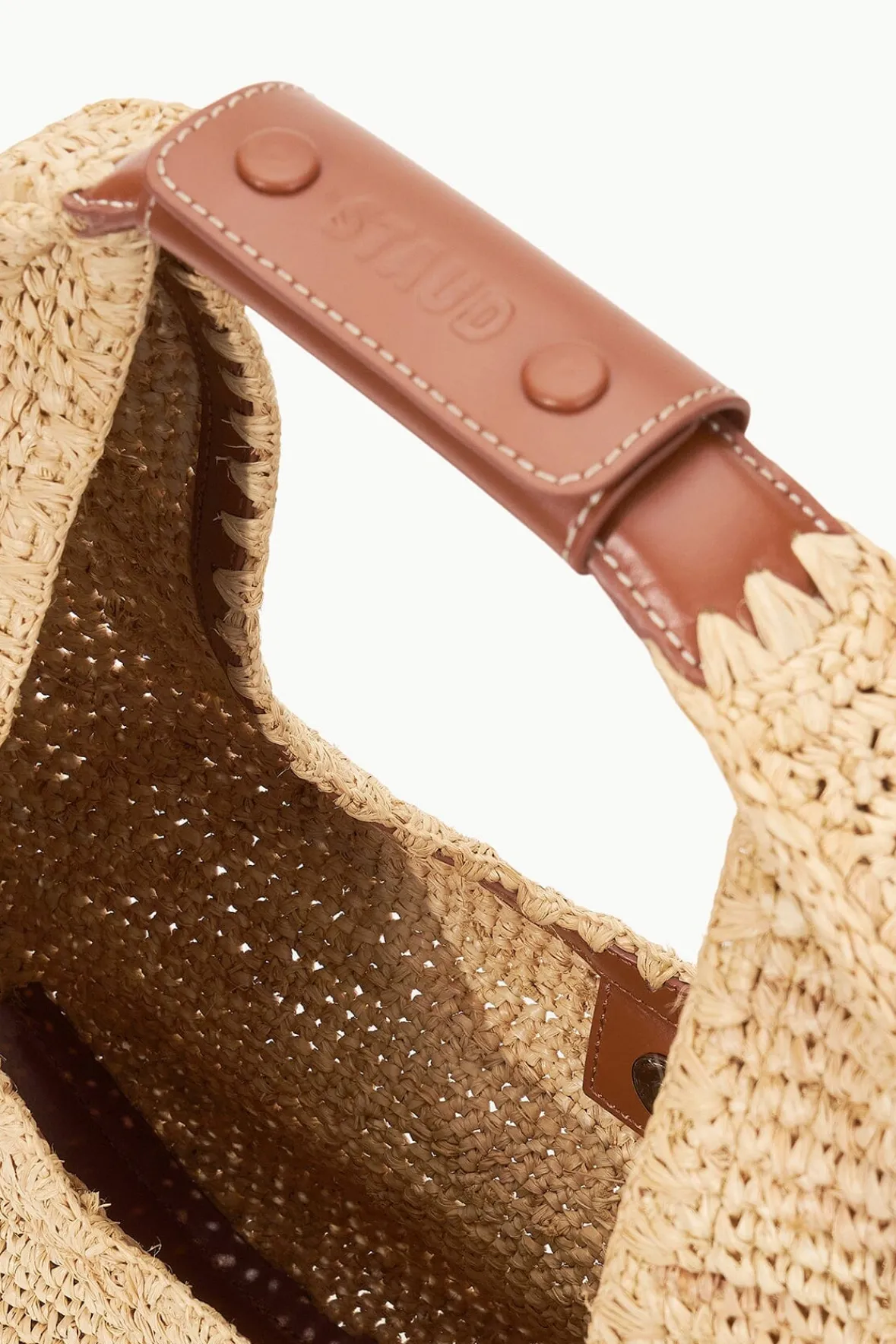 Moon|Totes<STAUD LARGE RAFFIA MOON BAG NATURAL RAFFIA NATURALTAN