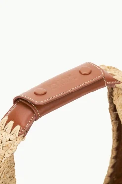 Moon|Totes<STAUD LARGE RAFFIA MOON BAG NATURAL RAFFIA NATURALTAN